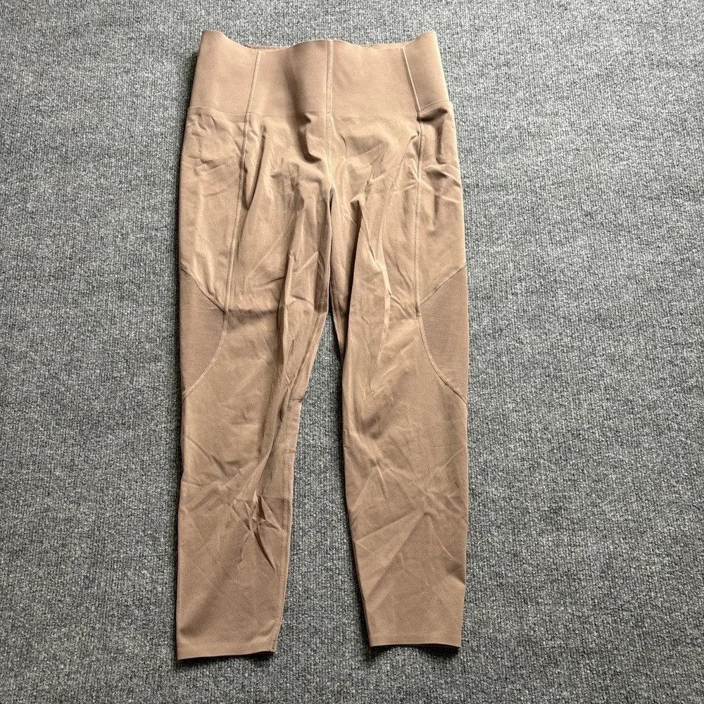 Sweaty Betty Aerial Power Leggings Women's Size 12 High Waist 7/8‎ Length Brown
